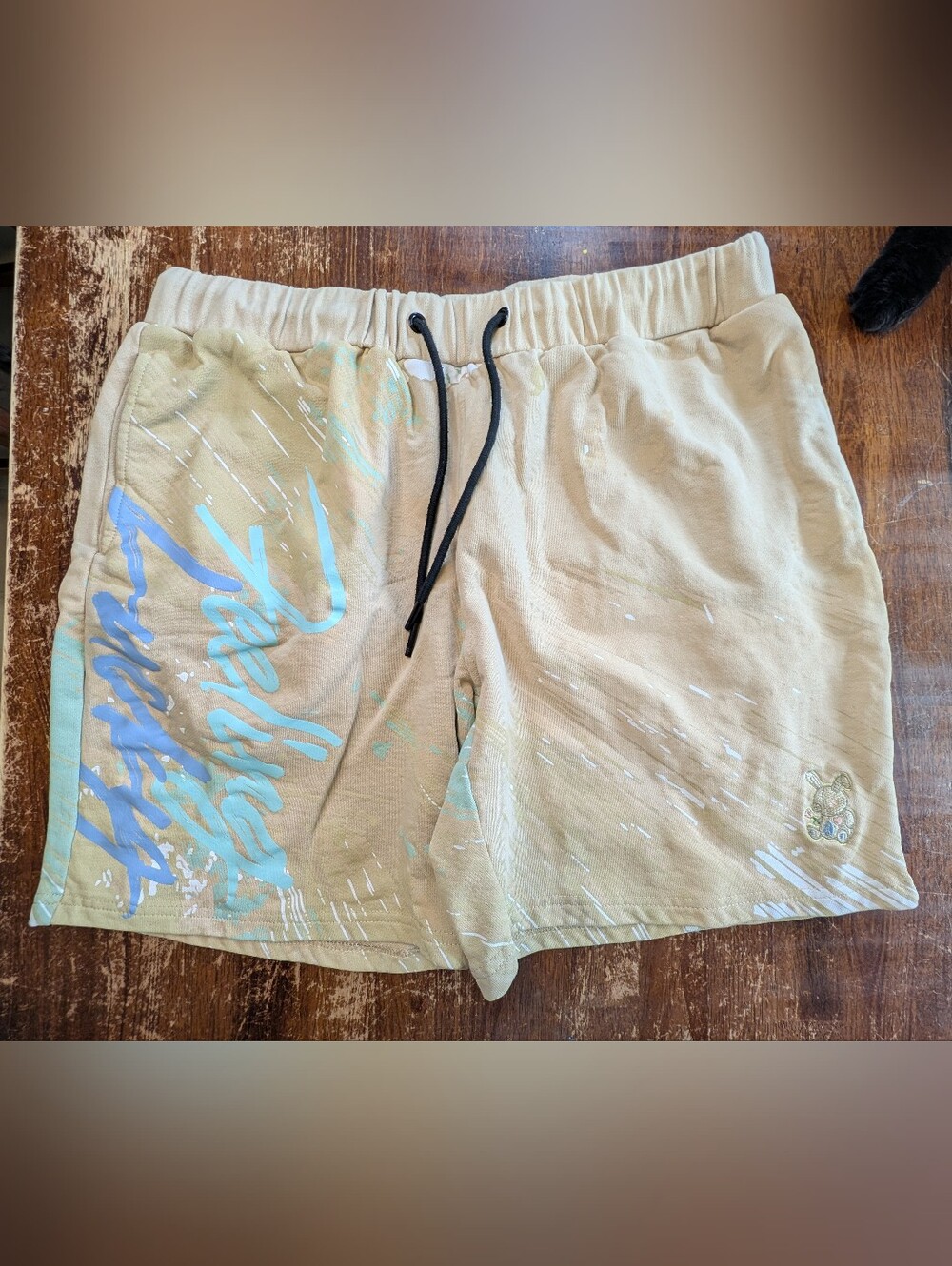 BKYS Lucky Charm Sweat Shorts Mens XXL Big & Tall Tan Streetwear Pockets Casual